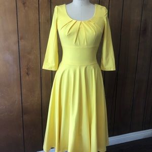 Vintage-Inspired Yellow Dress